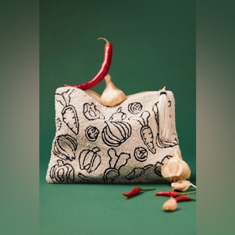 NWT - Anthropologie The Fiona Large Beaded Pouch